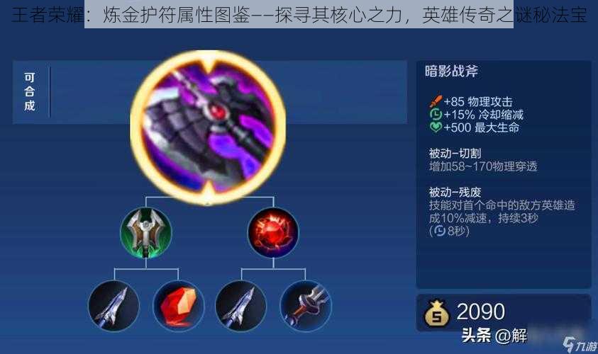 王者荣耀:炼金护符属性图鉴——探寻其核心之力,英雄传奇之谜秘法宝